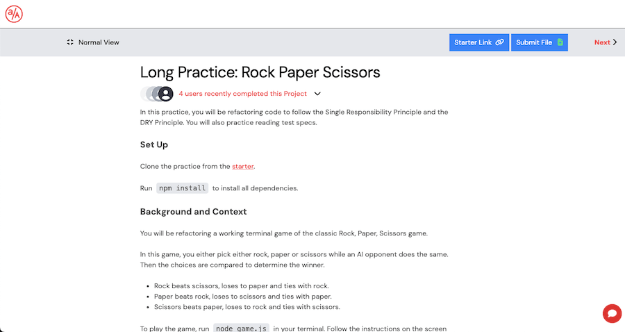 App Academy Open's hands-on practice projects will really test your skills.